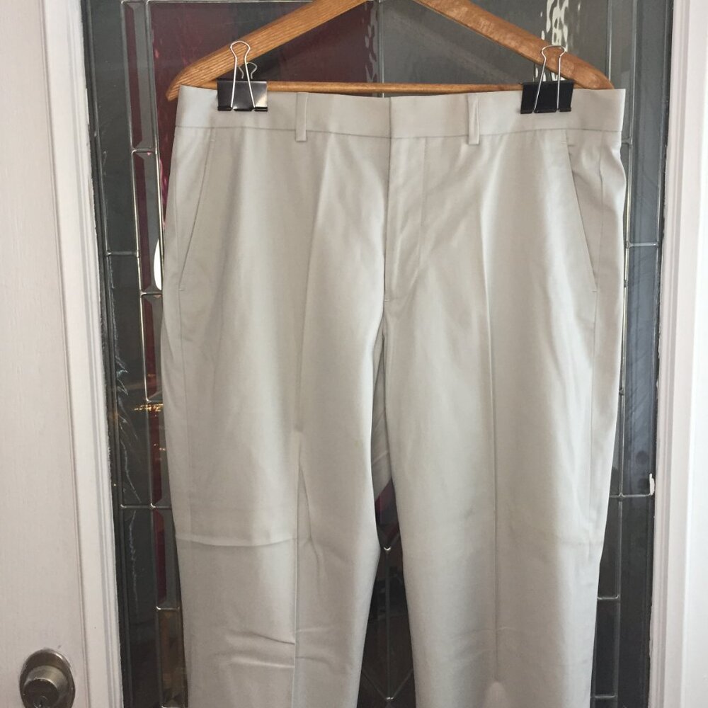 EXPRESS DESIGN STUDIO Producer Khaki Flat Front Pants 34 x 34